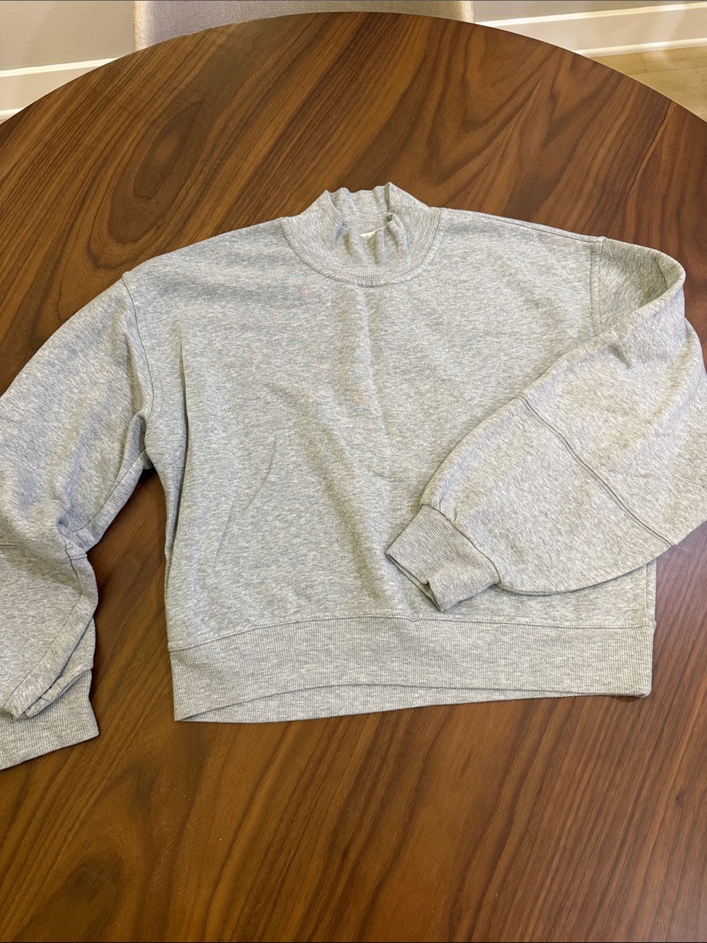 Z Supply Heather Gray Mock Neck Sweatshirt